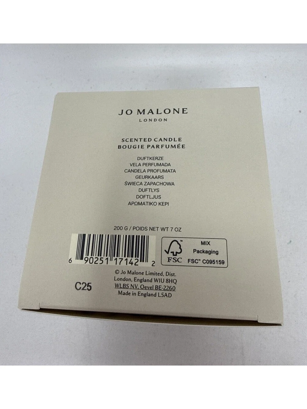 Jo Malone Little Green ENGLISH PEAR & FREESIA Scented Candle - Size 7 Oz . RN 1